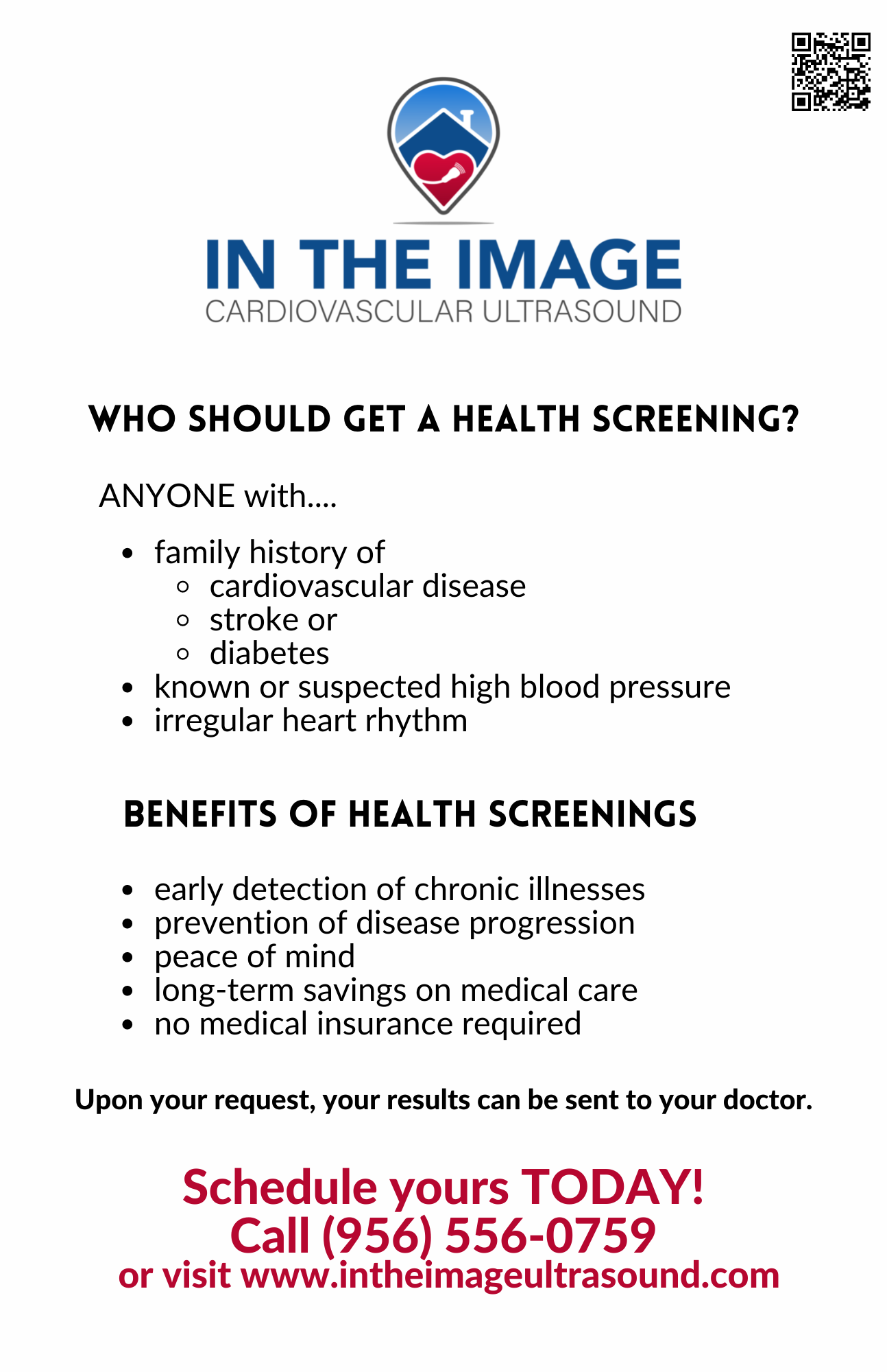 Health Screenings Flyer